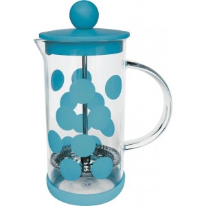 Zak!Designs DotDot Cafeti�re - Borosilicaatglas - Incl. Anti-slip Bodem - 350 ml - Aqua Blauw