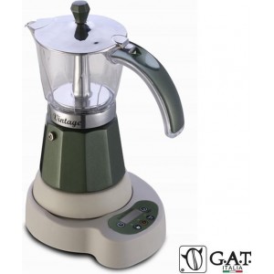 G.A.T. Italia Vintage Groen 6 kops - Elektrische percolator