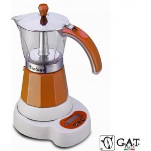 G.A.T. Italia Vintage Oranje 6 kops - Elektrische percolator