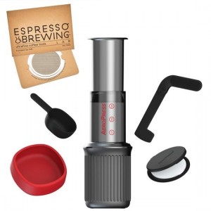 Aeropress GO Coffee Maker + IMS E&B LAB RVS koffie filter 150 micron