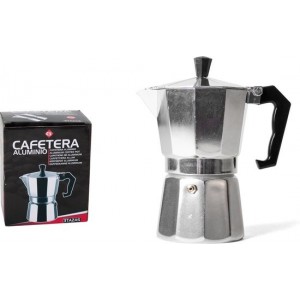 Percolator Express - Espressomaker - 3 kops - 150ml - Klein - Zilver - Espresso op vuur