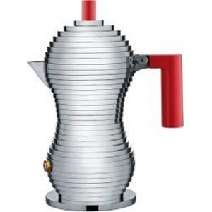 Alessi Pulcina Percolator, 6 kops rood