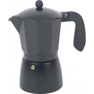 Zwarte Percolator Express - Espressomaker - 3 kops - 150ml - Zwart - Espresso op vuur