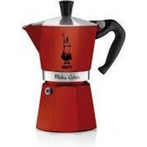 Bialetti Moka Color 0.3l Zwart, Rood, Zilver