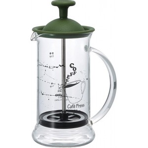 HARIO Cafe Press Slim S - Olijfgroen - 240 ml - Cafetière