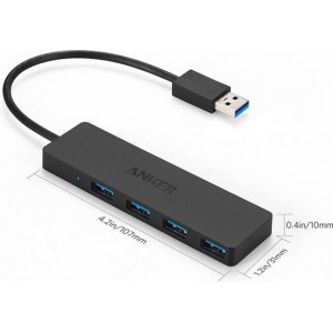 Anker 4-port Usb 3.0 Ultra Slim Data Hub Voor Macbook, Mac Pro / Mini, Imac