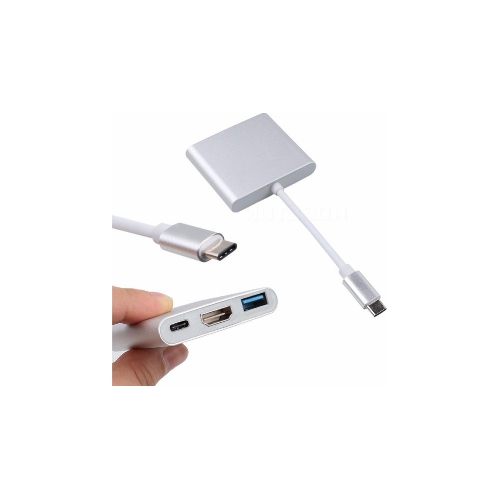 3.1 USB Type-C naar HDMI Multiport Adapter voor MacBook - Zilver