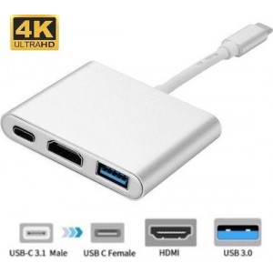 USB 3.1 Type-C Naar HDMI / USB 3.0/ USB C - F Adapter Multipoort