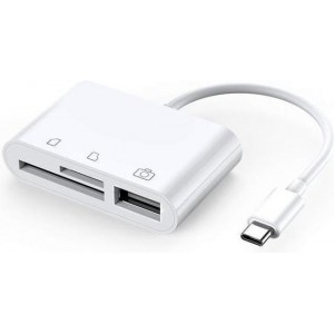 USB-C Camera connection kit 3 in 1 voor iPad pro & andere apparaten met USB-C aansluiting / USB / MICRO SD