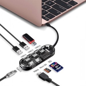 USB-C 7 in 1 multi-Port Hub / adapter - MacBook - Nintendo Switch - Windows PC - Samsung Galaxy Dex - HDMI - SD - USB 3.0