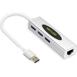 Ninzer® USB HUB 3.0 + Gigabit Ethernet LAN RJ45 internet aansluiting