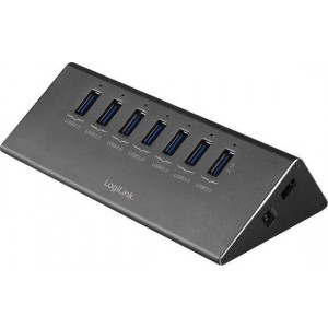 LogiLink 8 Port Hub, USB 3.0 actief (aluminium)