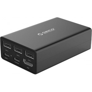 Orico USB-C 40W stroomadapter / docking station met USB-C Power Delivery, 4K HDMI en USB 3.0 - Zwart