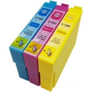 Inktcartridge voor Epson T1282/T1283 /T1284 cartridges/ Cyaan / Magenta / Geel - Hoge Capaciteit