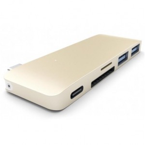 Satechi Type-C USB Passthrough HUB - Gold