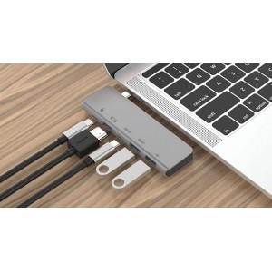 USB C Multifunction Adapter - Type C naar HDMI Hub - 5 Poorten