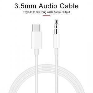 USB-C naar 3.5mm AUX kabel - zilver