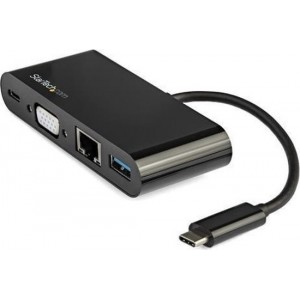 StarTech.com USB-C VGA multiport adapter Power Delivery (60W) USB 3.0 GbE