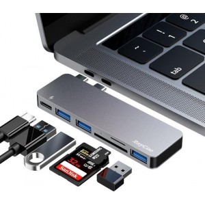 MacBook Pro adapter usb C Hub Met Thunderbolt 3 & HDMI poorten | Space Gray