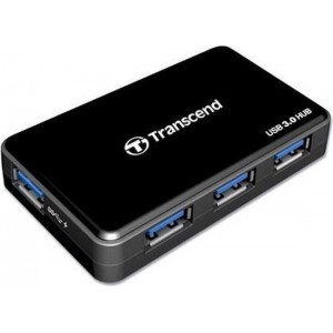 Transcend TS-HUB3K 4 poorten USB 3.0-hub Zwart