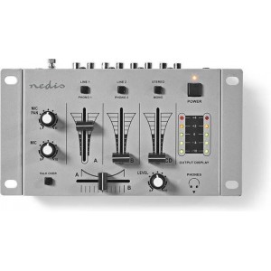 DJ-Mixer | 3 Stereokanalen | Crossfader | Talkover-Functie