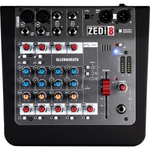 Allen & Heath ZEDi-8 8 kanalen Zwart, Grijs