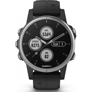 Garmin Fenix 5S Plus - GPS multisport smartwatch met polshartslagmeter - 42 mm - Zwart/ Zilver
