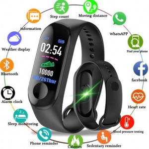 DrPhone® - KidsTime Activity Tracker Smartwatch Horloge voor Kids - Zwart