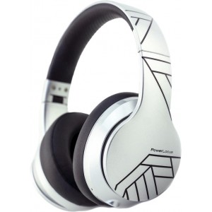 PowerLocus P6 - draadloze Over-Ear Koptelefoon Inklapbaar - Bluetooth Hoofdtelefoon - Met microfoon - Zilver PL Lines Collection