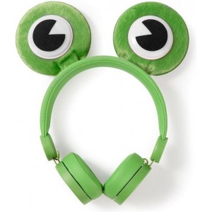 Nedis Bedrade Koptelefoon | 1,2 m Ronde Kabel | On-Ear | Afneembare Magnetische Oren | Freddy Frog | Groen