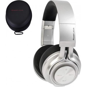 PowerLocus P3 draadloze Over-Ear Koptelefoon, Inklapbaar Bluetooth hoofdtelefoon met micro - Zilver