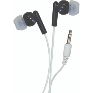 SoundLAB stereo in-ear earphones / zwart/wit - 1,2 meter