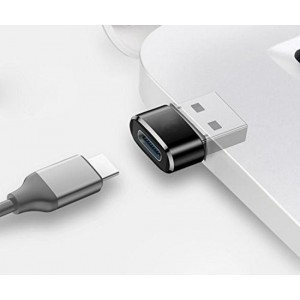 2 STUKS USB-C / Type-C Female naar USB Male Adapter, ondersteuning voor opladen en transmissie