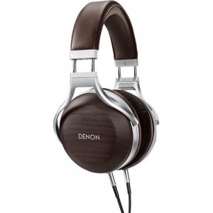 Denon AH-D5200 Hoofdtelefoons Hoofdband Bruin, Zilver