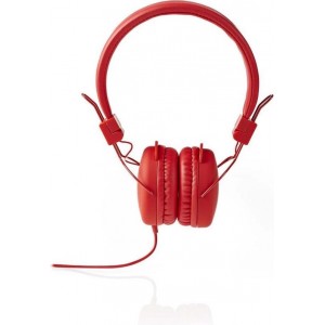 Nedis Hoofdtelefoon Met Snoer On-ear Opvouwbaar 1,2 M Ronde Kabel Rood