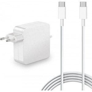 USB-C Macbook Oplader 87W + GRATIS USB-C kabel - Macbok Air 13" 2018-2020 - Macbook Pro 15" en 16"