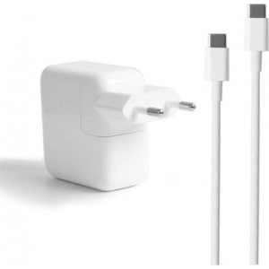 DrPhone USB-C Power Adapter 87w - Adapter Voeding + Type-C naar Type-C Kabel