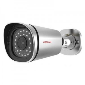 Foscam beveiligingscamera: IP, Outdoor, 1/3" CMOS, 2MP (1920 x 1080 px), Fast Ethernet, 5 W, PoE, IP66 - Zilver