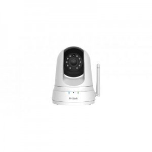 D-Link beveiligingscamera: CMOS, 1/5" VGA, 640 x 480, F2.4, M-JPEG, RJ-45, Wi-Fi, 100 - 240 V AC, 50/60 Hz, white - Wit