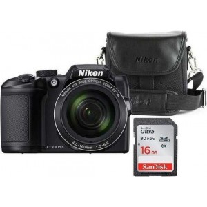 Nikon Coolpix B500 - Zwart - Inclusief cameratas + 16GB SD-kaart