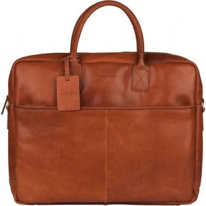 BURKELY Vintage Max Aktetas - 17 inch Laptoptas - Cognac