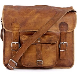 Vintage Look Messengertas  Bruin Leer - Laptoptas 16