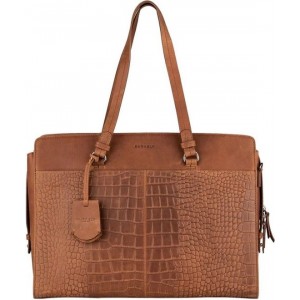 BURKELY Croco Cody Dames Handtas Mangrove Cognac