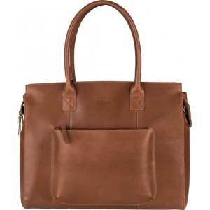 BURKELY Evelyn Schoudertas 15,6 inch Laptoptas - Cognac