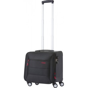 TravelZ Laptop Trolley 14 inch | Sportieve hybride (Hard-Softcase) Handbagage| TSA-slot| Dubbele Wielen