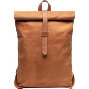 Beocca - Leren rugzak Mavis cognac - 15" laptoptas