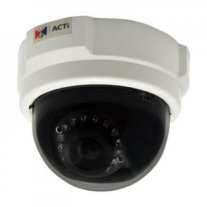 ACTi beveiligingscamera: 3MP Indoor Dome with D/N, IR, Basic WDR, Fixed lens, 1080p, 1920 x 1080, 69dB - Zwart, Wit