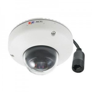 ACTi beveiligingscamera: 5MP, 2592 x 1944, 15 fps, 1/3.2" CMOS, Mic-in and line-in, Fast Ethernet, PoE, 3.36 W - Zwart, .....