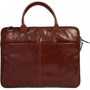 Genicci Business tas Heren Aktetas Cognac