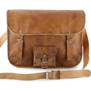 Vintage Unisex Schoudertas Bruin